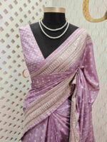 Semi tussar with small diamond shape block prints - Image 5