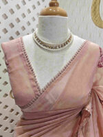 Tissue with raised chain stitch flower motifs - Image 6