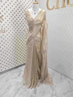Crushed silk with mirror and cut work buti design - Image 39