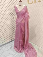 Crushed silk with mirror and cut work buti design - Image 21