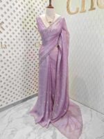 Crushed silk with mirror and cut work buti design - Image 24