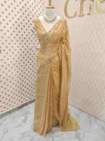 Crushed silk with mirror and cut work buti design - Image 12