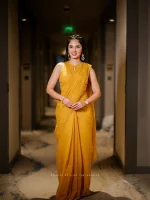 Crushed silk with mirror and cut work buti design - Image 3