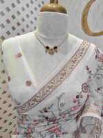 Net Kota with multi colour floral jaal embroidery design - Image 6