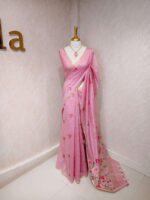 Chandheri with flower plant buttas and jaal design on pallu - Image 9