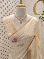 Chandheri with flower plant buttas and jaal design on pallu - Image 14