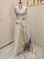 Chandheri with flower plant and bird design on border - Image 25