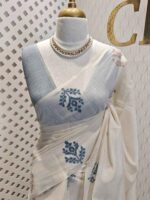 Chandheri with flower plant and bird design on border - Image 17