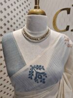 Chandheri with flower plant and bird design on border - Image 18
