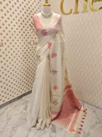 Chandheri with flower plant and bird design on border - Image 10