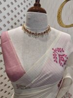 Chandheri with flower plant and bird design on border - Image 6