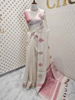 Chandheri with flower plant and bird design on border - Image 7