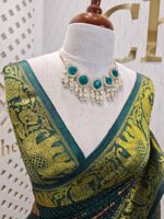 Dola silk with round shape ajhrakh prints - Image 2