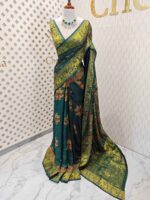 Dola silk with round shape ajhrakh prints - Image 4