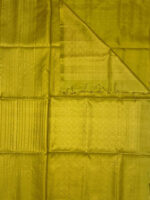 Kanjeevaram with leafy and geometric stripes pattern and diamond shape design on pallu - Image 24