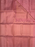 Kanjeevaram with leafy and geometric stripes pattern and diamond shape design on pallu - Image 21