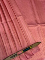 Kanjeevaram with leafy and geometric stripes pattern and diamond shape design on pallu - Image 20