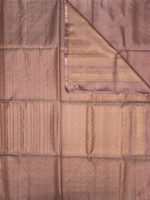 Kanjeevaram with leafy and geometric stripes pattern and diamond shape design on pallu - Image 8