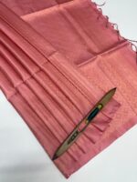 Kanjeevaram with leafy and geometric stripes pattern and diamond shape design on pallu - Image 22