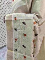 Kerala saree with random flower with leaf thread work - Image 8