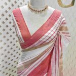 Mul cotton with stripes pattern