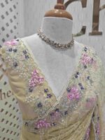 Organza with ribbon flower,cut beads and sugar beads designs - Image 2