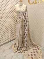 Jute silk with back stitch motif - Image 4