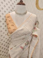 Kota with check pattern and cross stitch embroidery