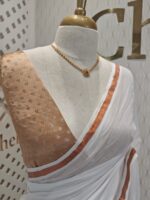 Mul cotton with copper colour thin border - Image 2