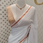 Mul cotton with copper colour thin border