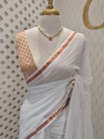 Mul cotton with copper colour thin border