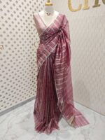 Organza banarasi with vertical stripes pattern - Image 22