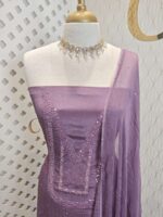 Salwar with sequence and cut beads work in Georgette material