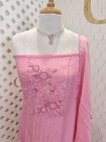 Salwar with self thread embroidery design in chiffon material
