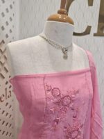Salwar with self thread embroidery design in chiffon material - Image 2