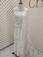 Salwar with sugar beads designs in chiffon material - Image 3