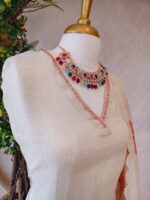 Salwar with tissue texture and rose flower like digital print - Image 2