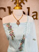 Salwar with coloured floral work - Image 8