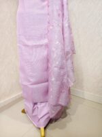 Salwar with satin finished floral thread work on neck - Image 7
