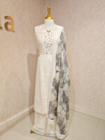 Salwar with leafy like sequence and thread work - Image 6