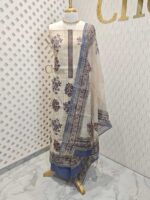 Salwar with stripes pattern and floral plant print - Image 10