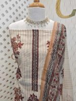 Salwar with stripes pattern and floral plant print