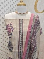 Salwar with stripes pattern and floral plant print - Image 5