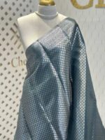 Soft silk with diamond shape design and wide border - Image 6