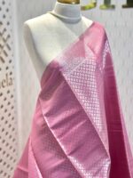 Soft silk with diamond shape design and wide border - Image 14