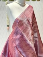 Soft silk with diamond shape design and wide border - Image 17