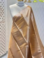 Soft silk with diamond shape design and wide border - Image 2
