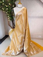 Soft silk with dotted leaf like design - Image 6