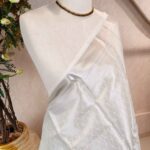 Soft silk with dotted leaf like design