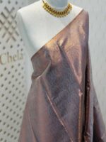 Soft silk with mango design on border - Image 44